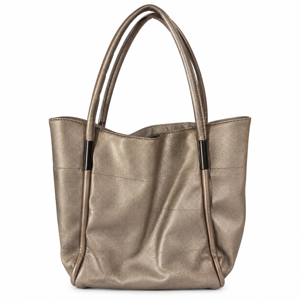 Neiman Marcus Gold Large Tote Shoulder Bag Purse Metallic Wemons